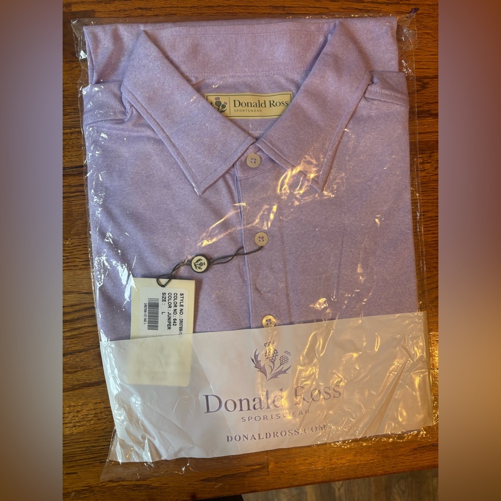 Donald Ross Sportswear Mens Golf Juniper 1/4 Button Down Polo Short Sleeve Shirt
